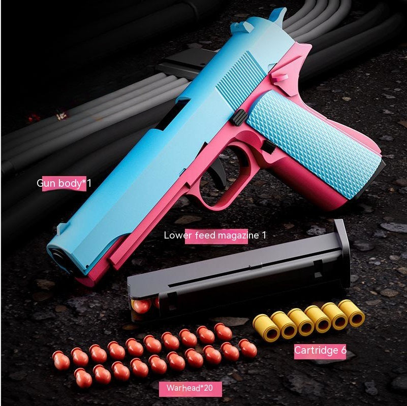 Children's Plastic Automatic Throwing Shell Toy Gun