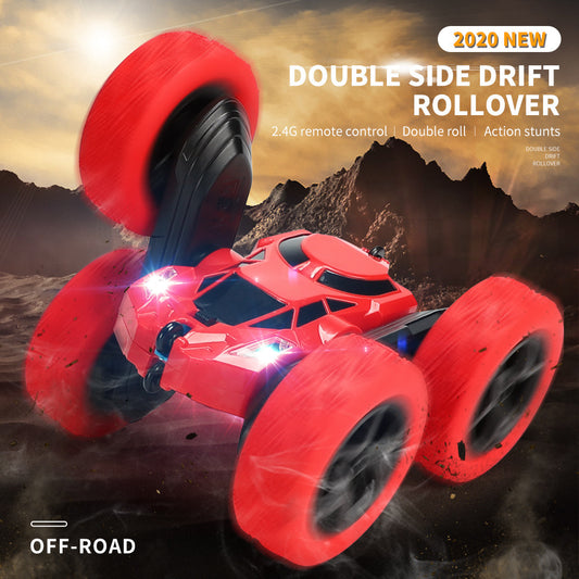 Double-sided stunt dump twisting toy car