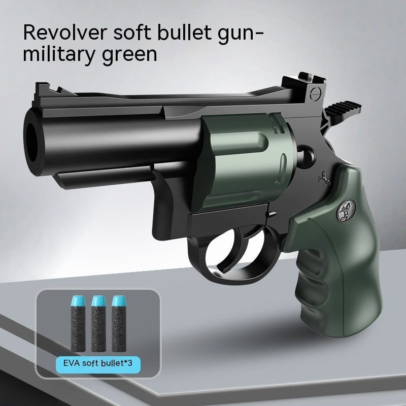 Children's Left-wheel Soft Bullet Gun Continuous Pistol Toy Smashing Gun Simulation Boy