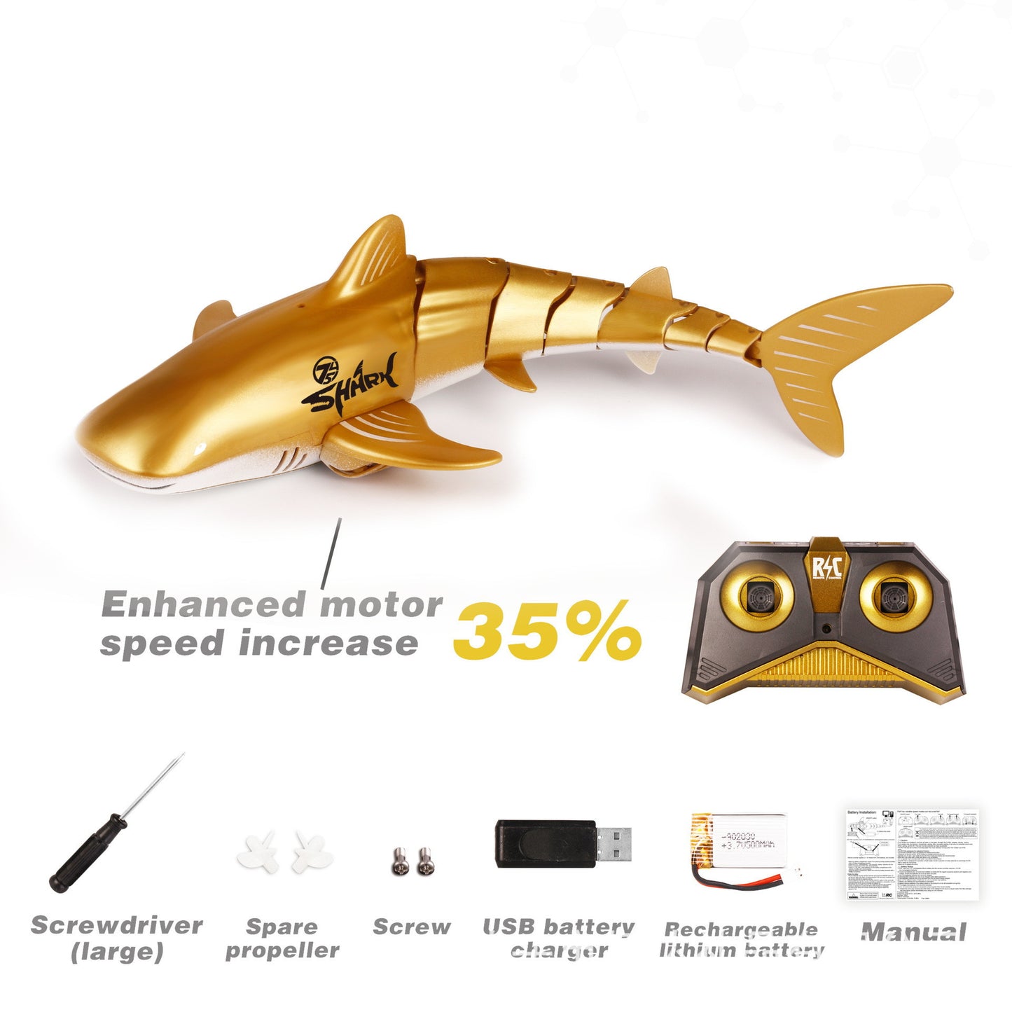 Remote Control Shark 2.4G Remote Control Fish Children's Toys Summer Water Toys