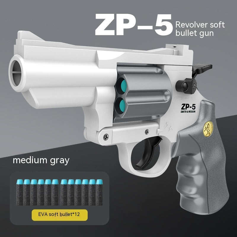 Children's Left-wheel Soft Bullet Gun Continuous Pistol Toy Smashing Gun Simulation Boy